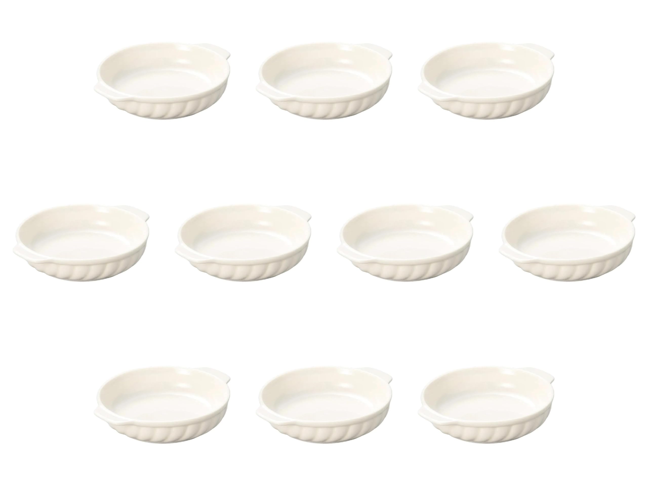 Set of 10 NB401 6 Au Gratin [7.5 x 6.3 x 1.6 inches (19 x 16 x 4 cm) | Setomonohonpo Ceramic Au Gratin Dish