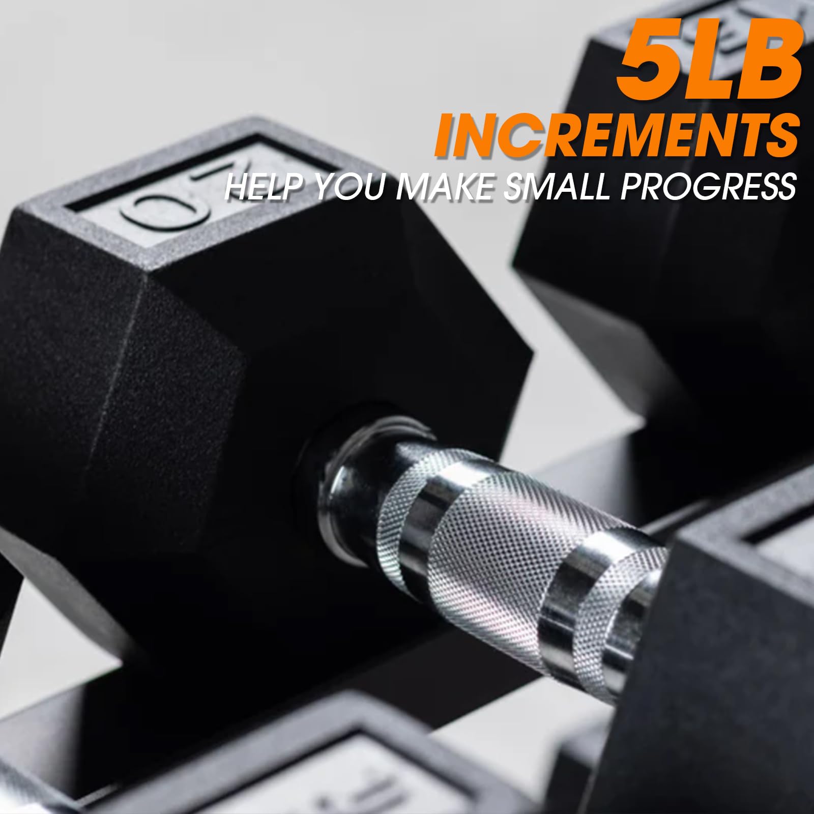Dumbbell Sets with Rack, Rubber Hex Dumbbells, Multiple Choices in 160/200/380/450/550LB, Hand Weights with Chrome Handle for Strength Training