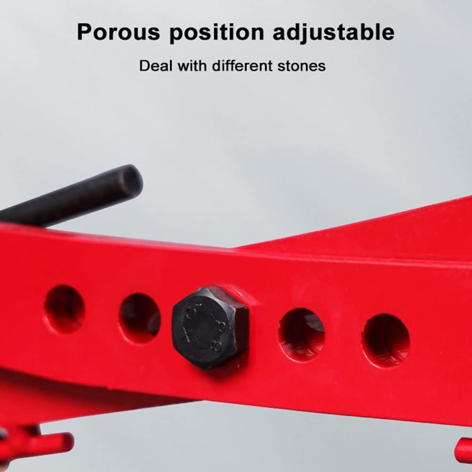 FENOKD Thicken Marble Steel Plate Clamp Heavy Duty Lifting Clamp with Anti-Slip Rubber Pad, Adjustable Opening, for Lifting and Transporting Stone (D)