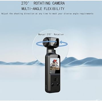 4k Vlogging Camera, Equipped with A 64gb Memory Card Pov Camera, Body Cameras with Audio and Video, Rotates 270°Pov Pro 4k, Suitable for Outdoor Sports, Cycling, Travelling, Activities and Video Shoot