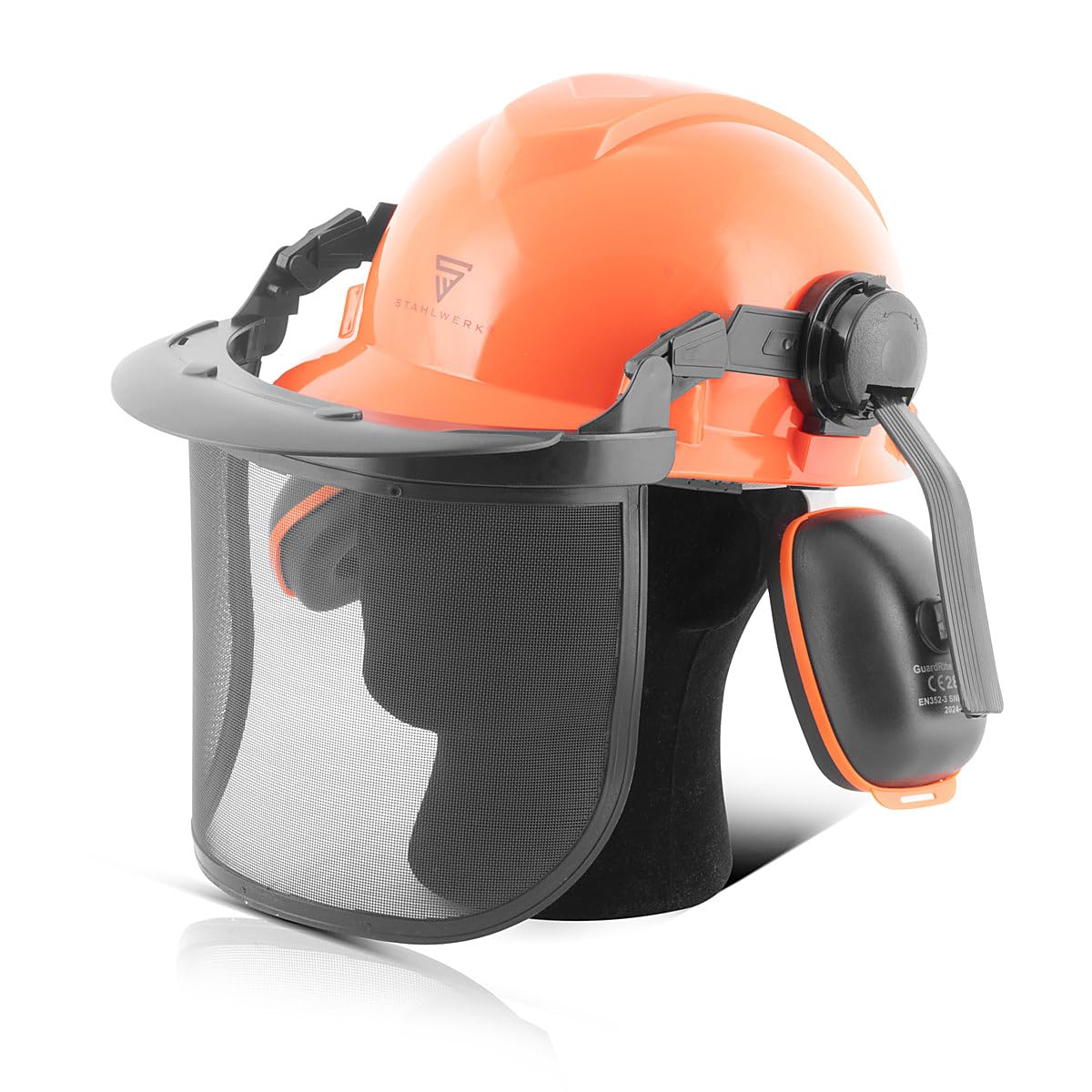 STAHLWERK Schutzhelm FH-100 ST Forsthelm mit Visier und Gehörschutz