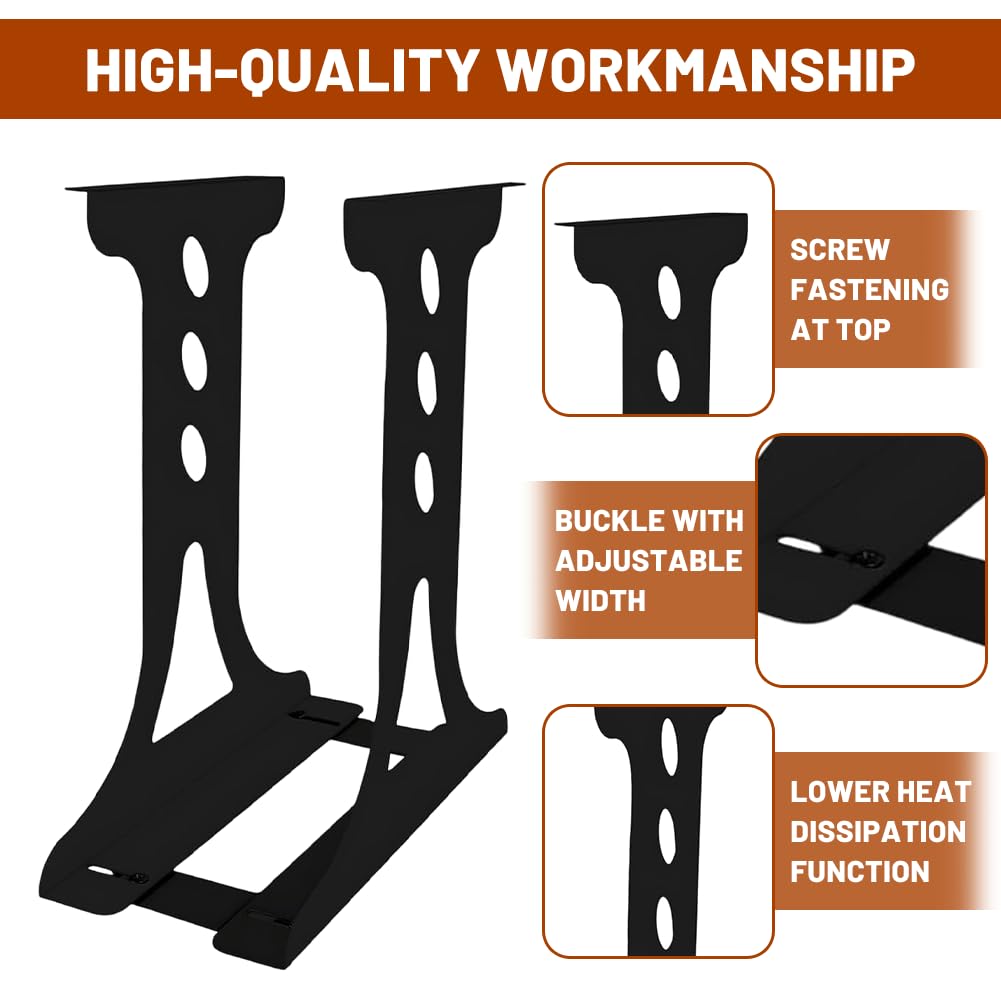 Supporto per PC Sotto Scrivania, Supporto da Tavolo per PC e Supporto da Parete Torre Fino a 35 kg, Supporto per Computer per Scrivania Regolabile in Altezza, Robusta Struttura in Acciaio (Nero)