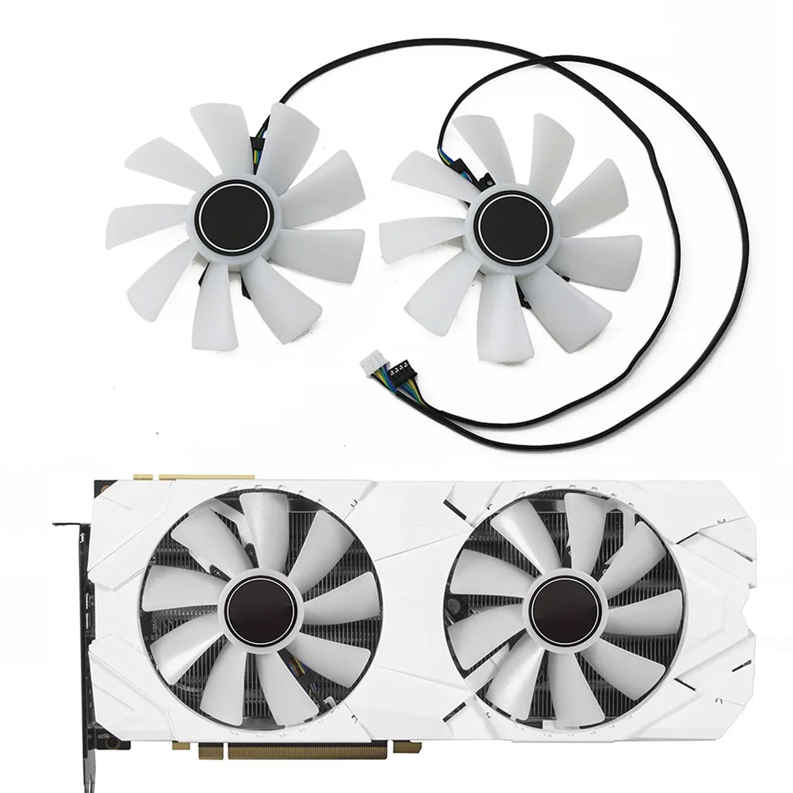 2pcs/Set RTX2080 GPU Cooler Graphics Card Fans for Galax KFA2 RTX 2070 2080 Super 8GB EX White Video Cooling Replace Fan