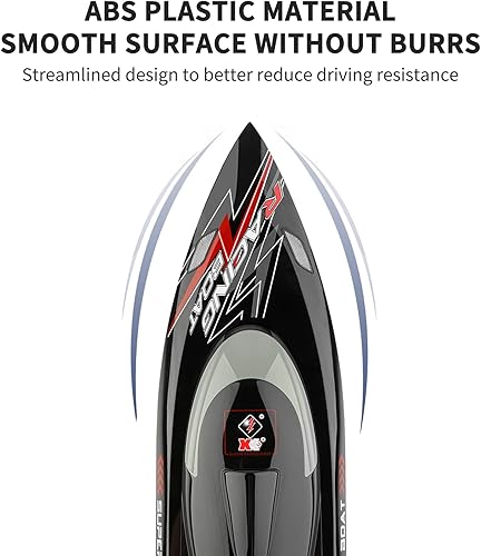 Miniatura 7 de GoolRC WLtoys WL916 - Barco a control remoto, 60 KMH de alta velocidad RC Racing Boat para piscinas o lagos, barcos RC de 2.4 GHz con alarma de
