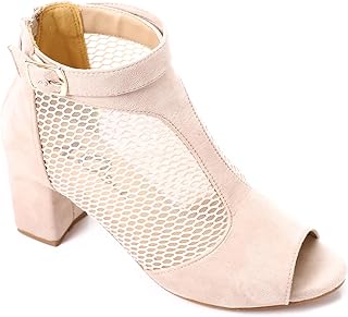 اكس او ستايل صندل بكعب 6 سم للنساء