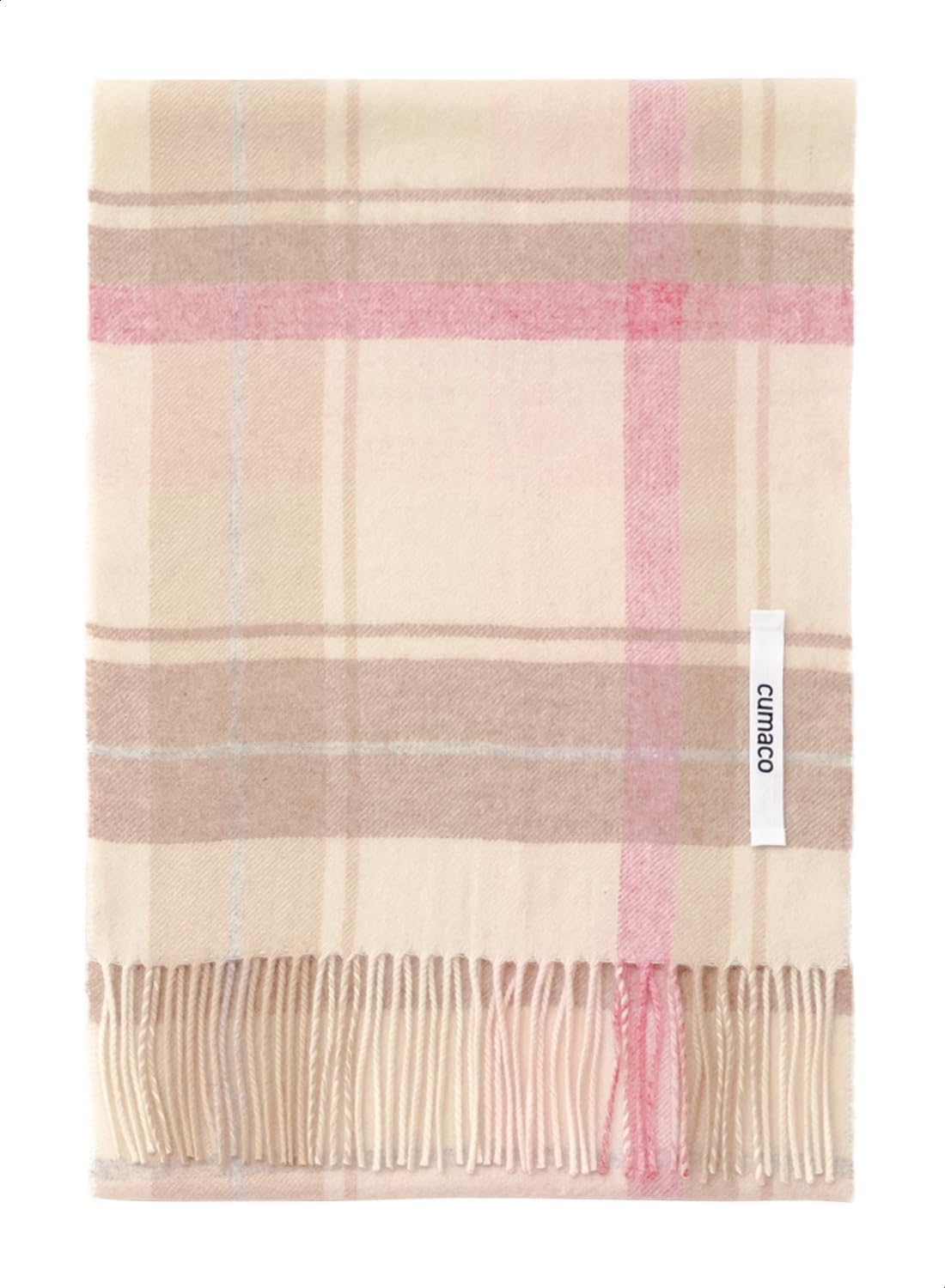 cumaco 22色 カシミヤ100% チェック柄 マフラー レディース メンズ ユニセックス 185×30cm 大判 ストール C-B0011B