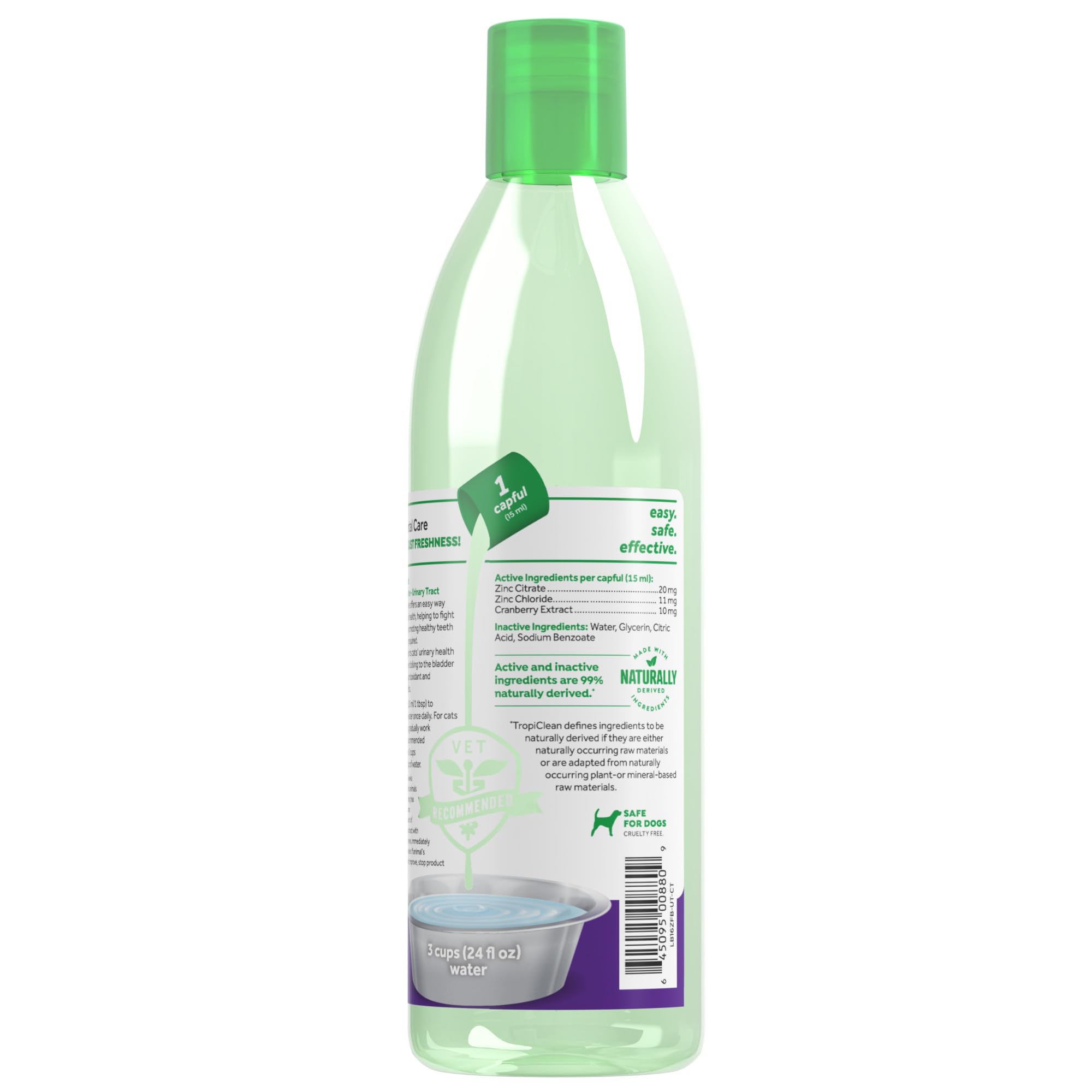 TropiClean Fresh Breath Cat Dental Water Additive + Urinary Tract Support, with Cranberry Extract, Teeth Cleaning & Breath Freshener Solution, 16oz - image 8