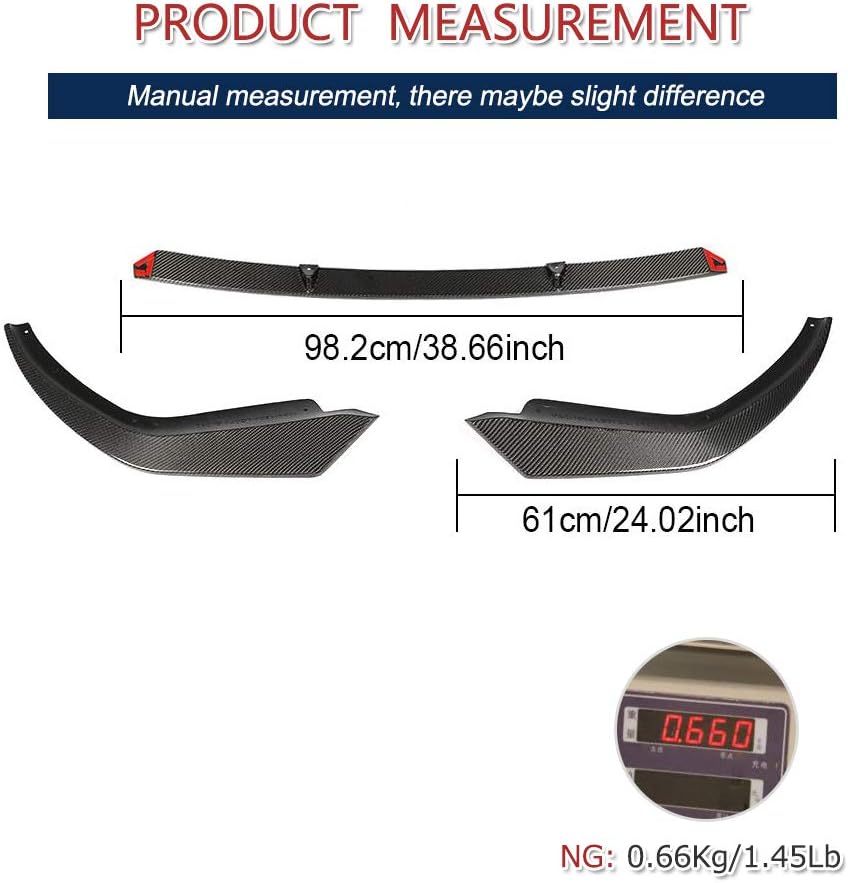 G20 Carbon Fiber Front Chin Lip Spoiler for BMW 3 Series G20 320i 330i M340i M-Sport Sedan 2019-2020 Front Bumper Lip Spoiler Chin Splitter Factory Outlet 3pc/Set