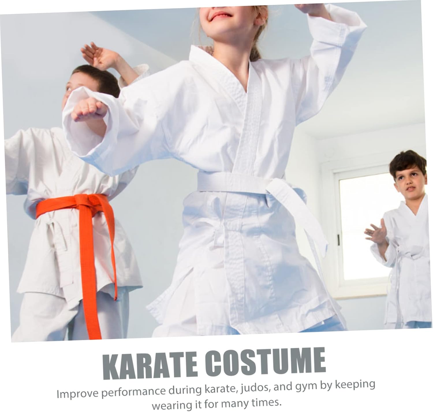 Ipetboom Karate Uniform Ninja Outfit Elastic Waistbody Suit for Adults Boys and Girls Taekwondo Pants