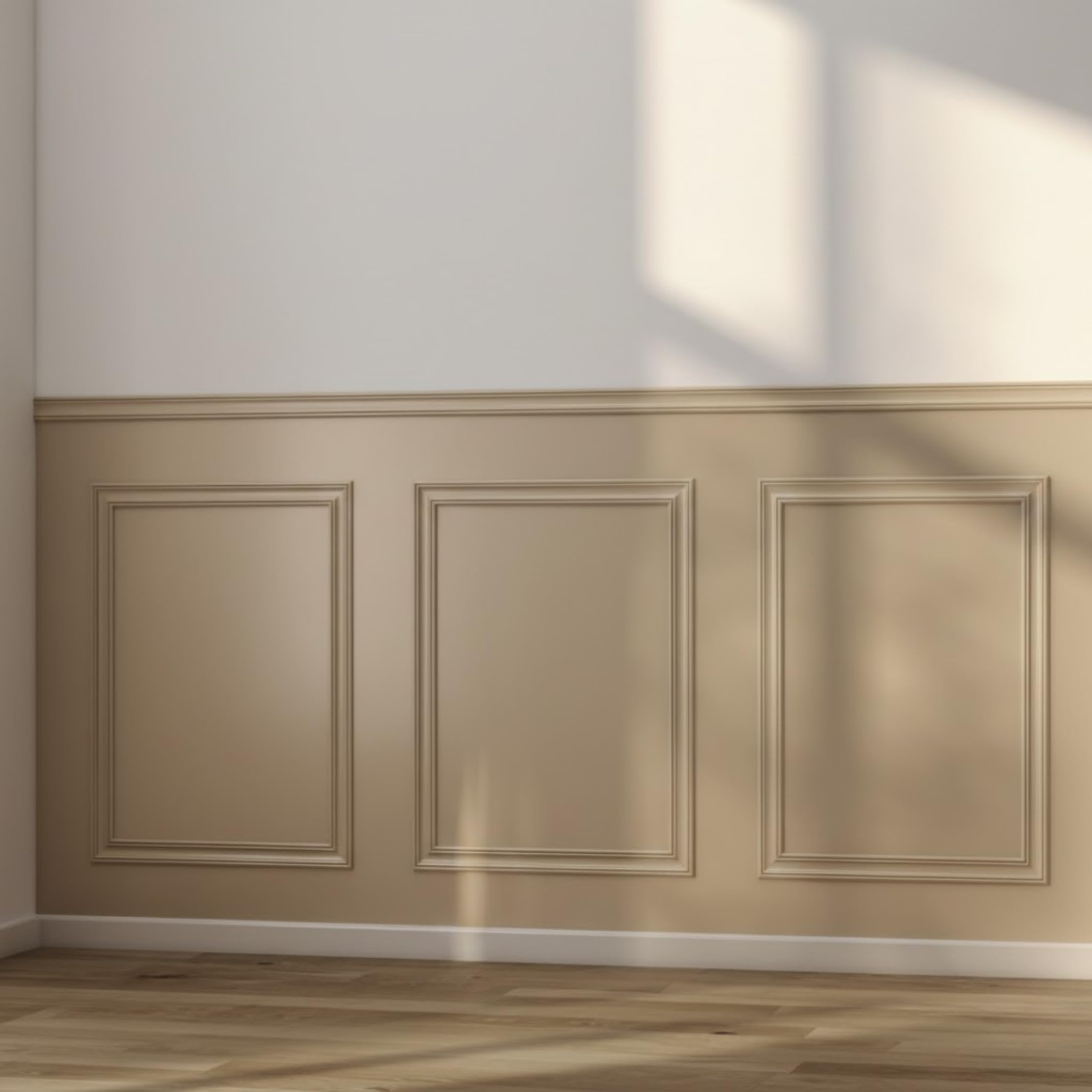 Cheshire Moulding Slim Dado Wall Kit - Pine Decorative Dado & Pre-Mitred - Minimalist Decorative Capping Mouldings & Horizontal Slats, Easy DIY Wall Customization, 2mยฒ Coverage, Quick Installation