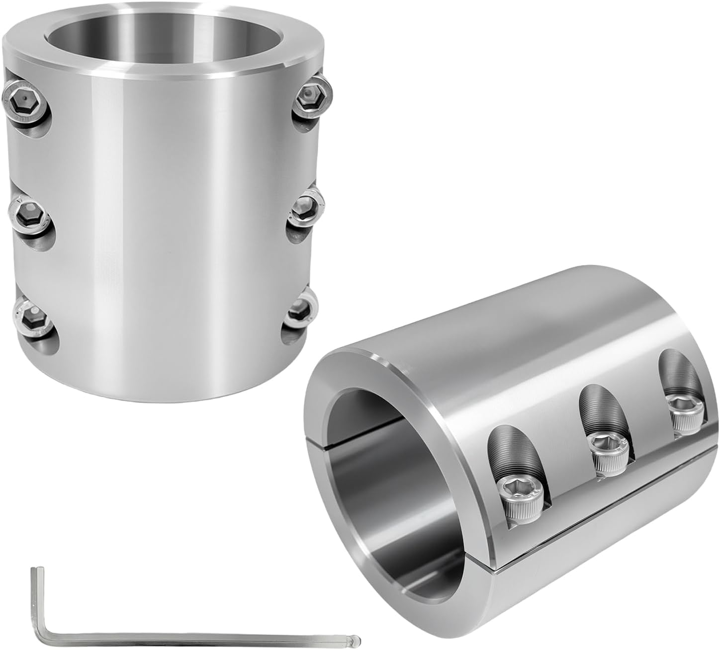 2" Steel Weldable Tube Clamps Bolt with Hex Wrench Compatible with Honda Talon On Roll Cage Mount; 2PCS Split Collar Tube Clamps