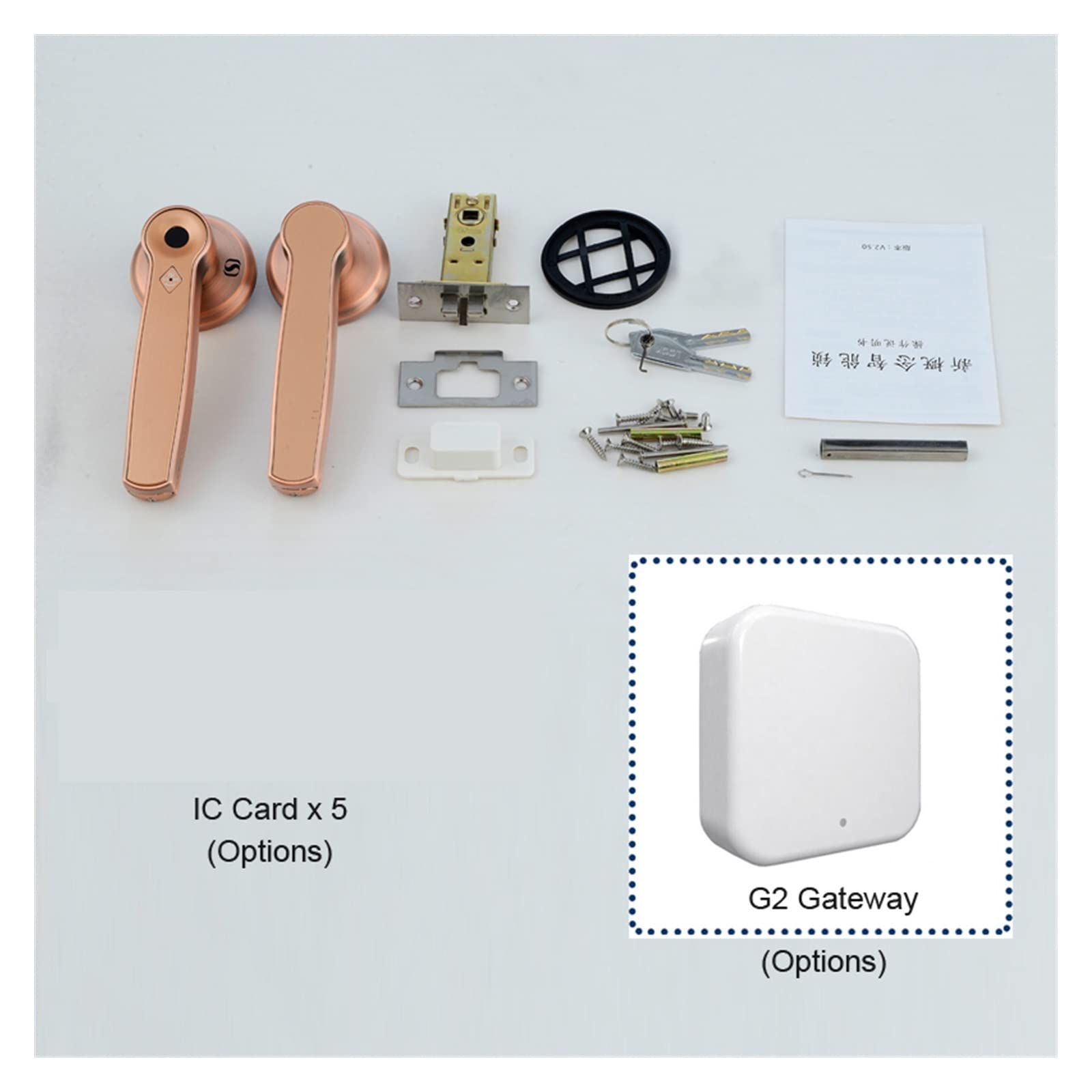 Serratura Smart, TTLOCK Smart Door Lock Comando vocale AI Supporto for Impronte digitali,Smart Lock Facile da Installare(Black Password)