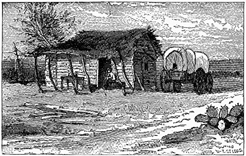Texas RancherS Cabin 1875 Na RancherS Cabin In Texas Wood Engraving From A Missouri Pacific Railway Guide C1875 Poster Print by (24 x 36)