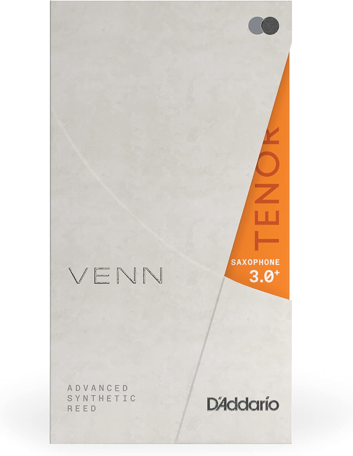 D'Addario VENN G2 Synthetic Tenor Sax Reeds - Tenor Saxophone Reeds with Advanced Synthetic Reed Construction of Polymer Fibers, Resin, Natural Cane - Strength 3.0+