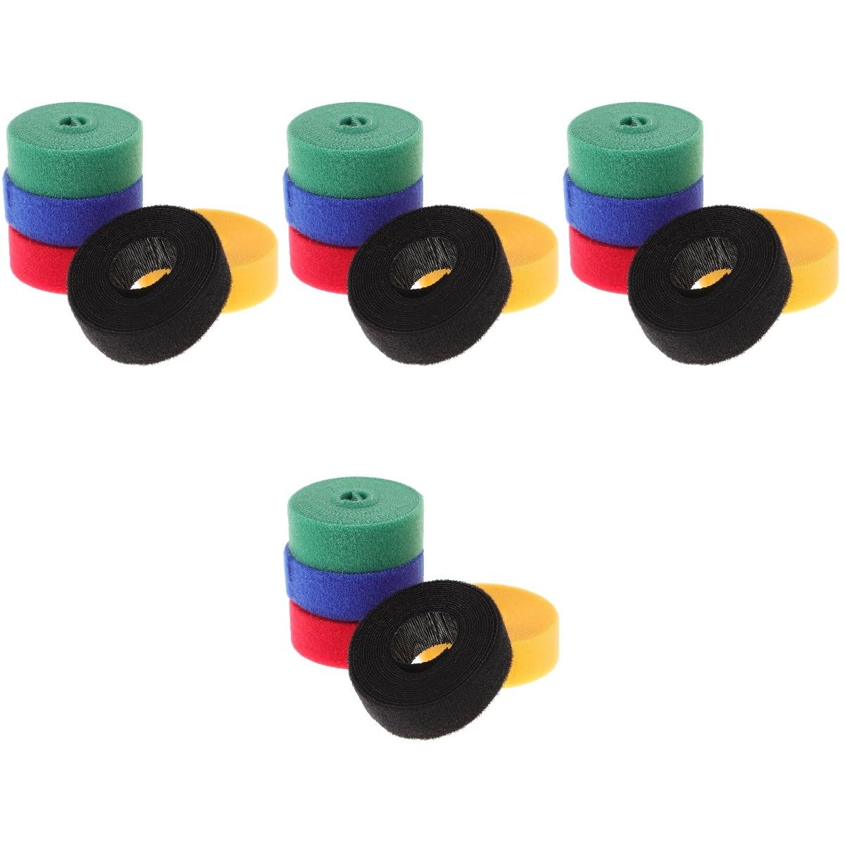 DOITOOL 20rollen Kabel Organizer Selbstklebende Kabelbinder Rot Gelb Blau Grün Und Schwarz Wiederverwendbare Kabelstraps Für Effektives Kabelmanagement Zuhause Büro