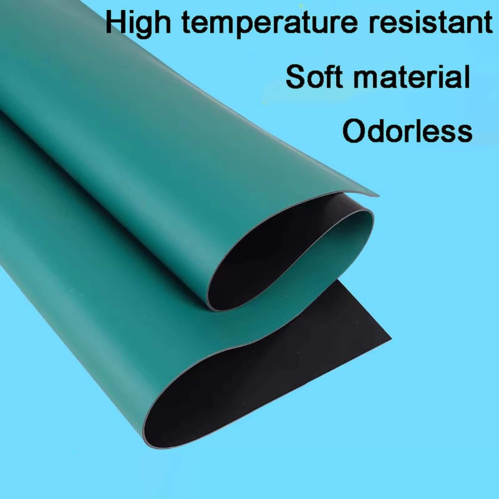 Alfombrilla de goma antideslizante, antiestática, resistente al desgarro, de 2 mm de espesor, adecuada for laboratorios y talleres de fábrica(1x1meter/3.28x3.28ft)