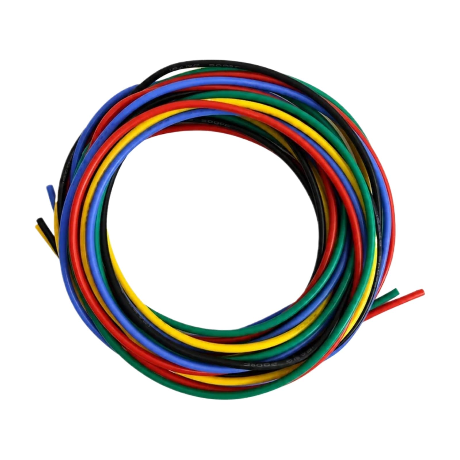Elastyczny kabel silikonowy 5 kolorów pokrywy 5x1,5m/5x3 metry /5x5m18/20/22/24/26/28 AWG (3 metry x 5 rolek; 20 AWG)