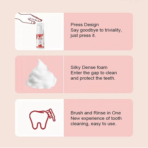 Foam Kids Toothpaste,Childrens Toothpaste,Toddler Toothpaste with Fluoride-Free for U Shaped Toothbrush,Teeth Whitening Foam Teeth Cleaning Anti-Cavity,Natural Mousse Foam Toothpaste.