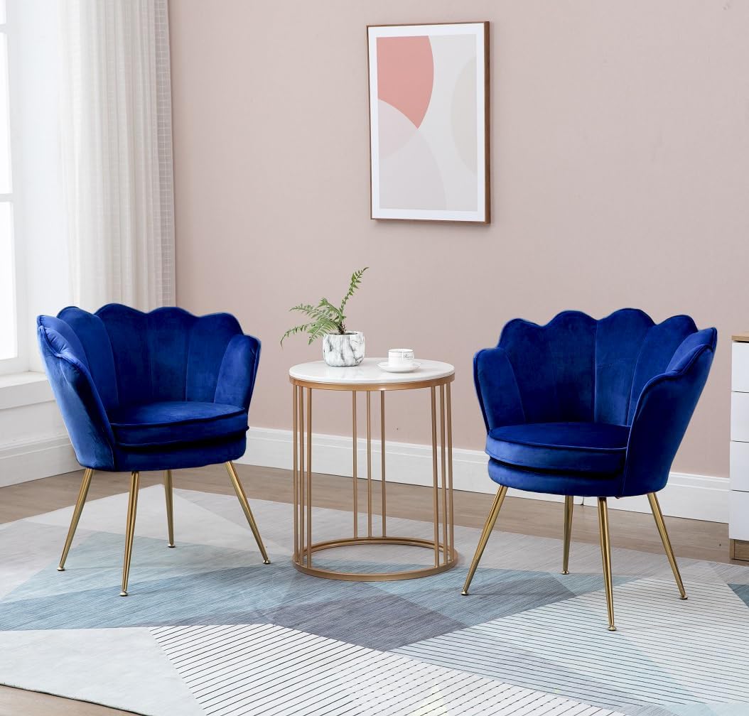 Czlolo Velvet Accent Chairs Set of 2 for Living Room, Mid