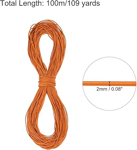 Vista 141 de PATIKIL Cuerda elástica elástica de 1/8 pulgadas, 11 yardas (0.118 in x 32.8 ft), color verde militar para manualidades, correas de gancho