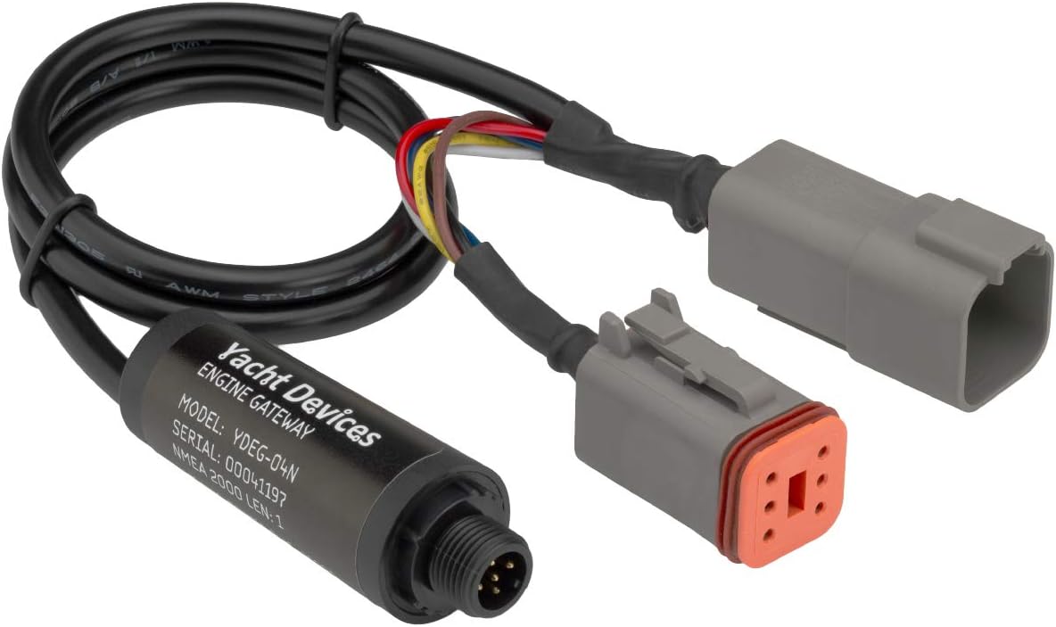 Yacht Devices Boat Engine Gateway YDEG-04 for Volvo Penta, BRP Rotax and J1939 Engines to NMEA 2000 Marine Electronics Networks (NMEA 2000 (DeviceNet) Micro Male Connector)