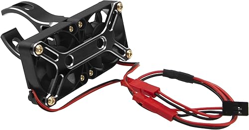 Miniatura 3 de 4985 1717 - Disipador de calor con motor sin escobillas, doble ventilador de refrigeración, compatible con 1/5 Traxxas X-Maxx Arrma RC Car (negro)