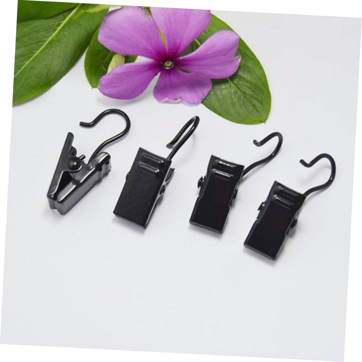 Cabilock Metal Curtain Clip 100pcs Iron Ring Hooks Drapery Clips for Small Pockets