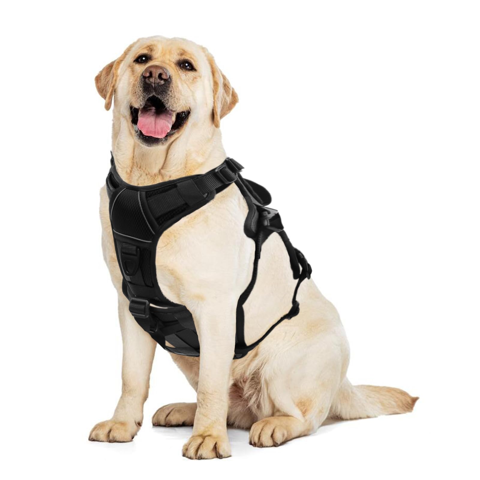 AUROTH Escape Proof Dog Harness - No Pull with Lift Handle, Soft Padded Reflective Adjustable Vest, Large for Walking, Hiking, Training