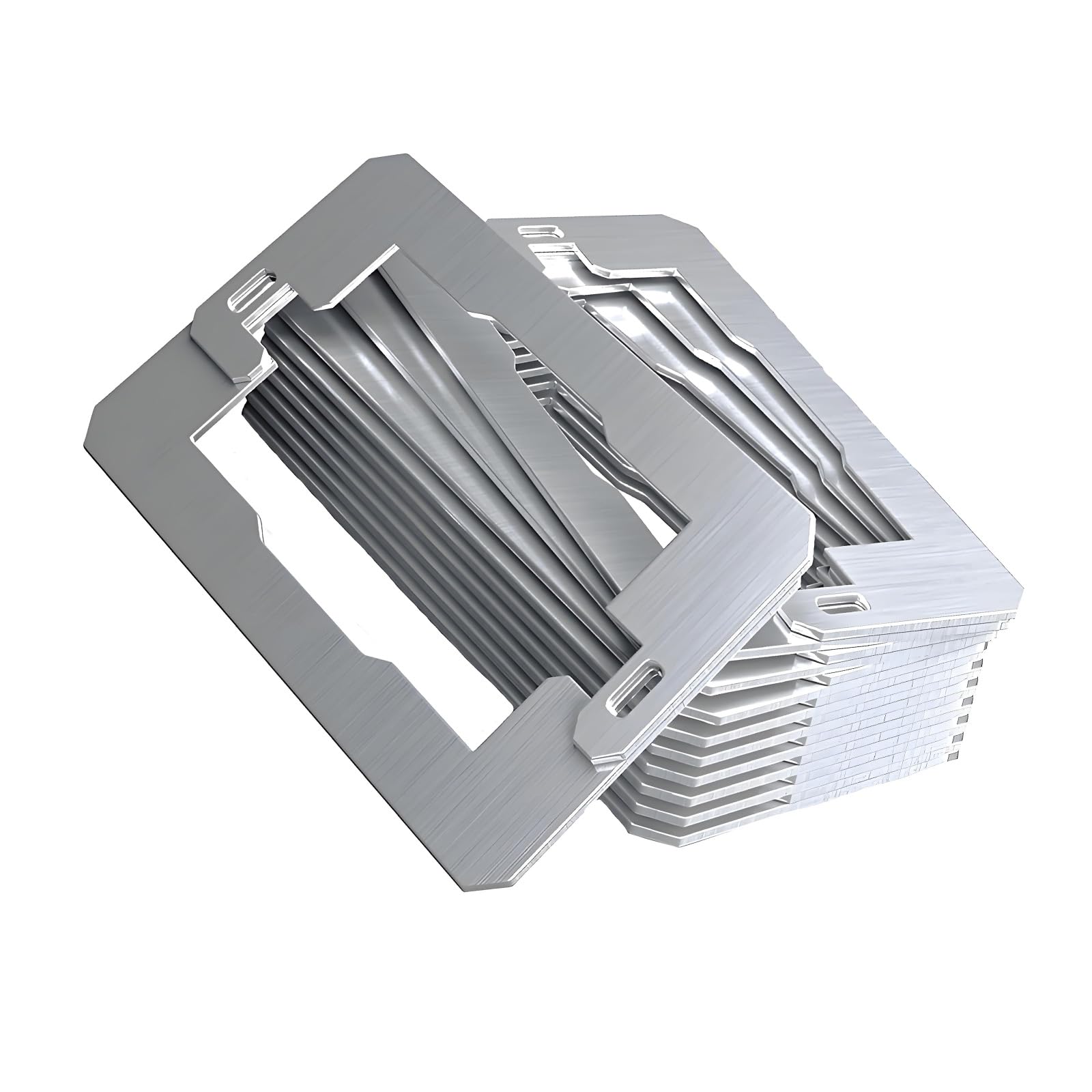 10Pcs Metal Outlet Mounting Plate with 2 Layer Construction Flush Fit Device Leveling Plate for Enhanced Stability Receptacle Spacer Shims Leveler