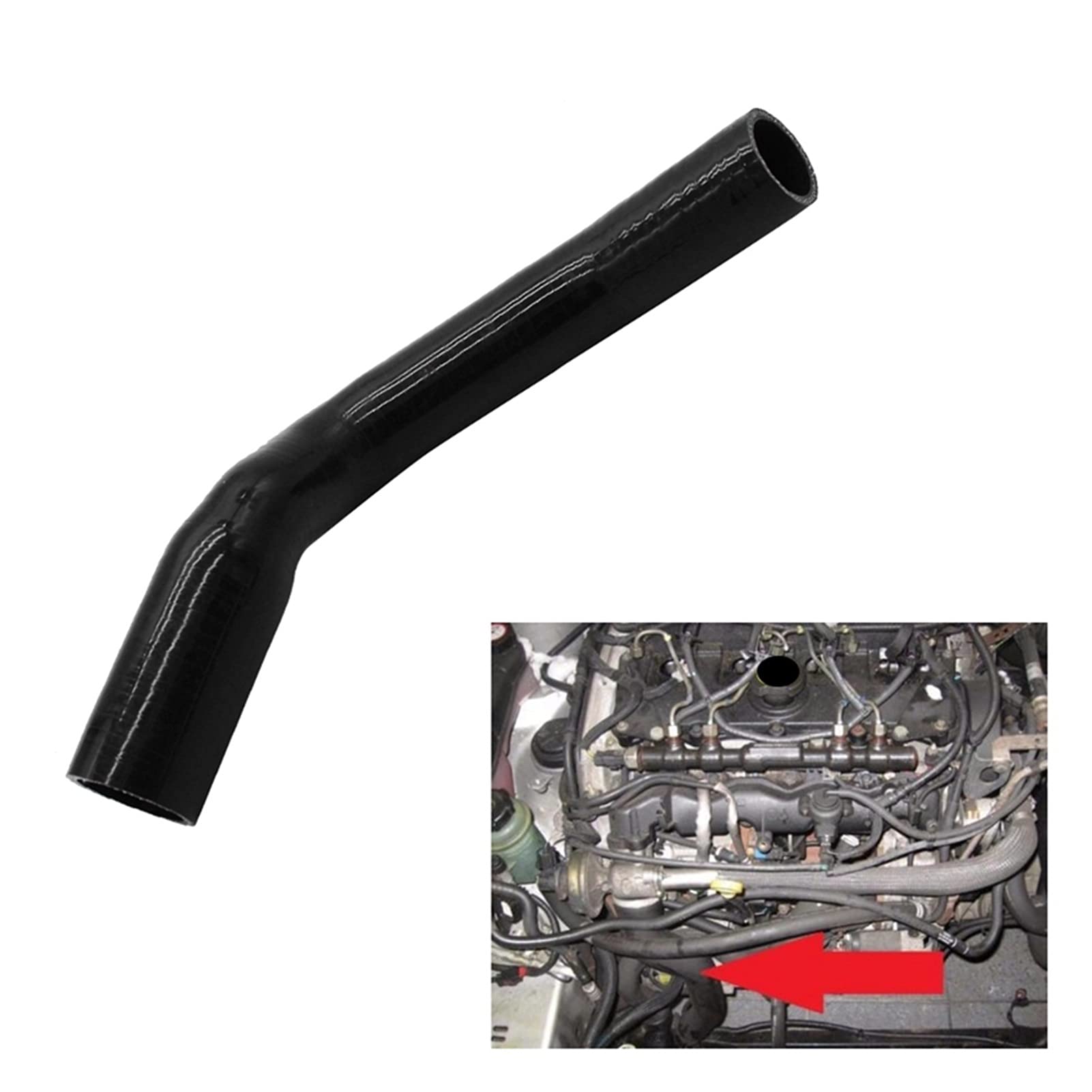 THua store Chłodnica Samochodów Intercooler Wąż TD CI Turbo Rurka Rurowa 1222831 Kompatybilna Z Fordem Mondeo MK III 00-07 Silnik 2.0 TD CI 2.2 TD Ci (Color : 1Black)