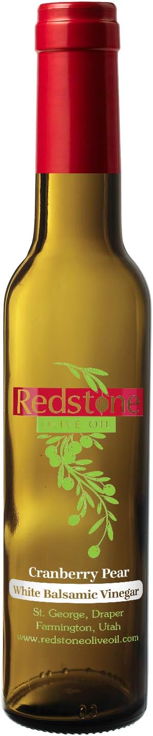 Worlds Finest Cranberry Pear White Balsamic Vinegar (200 Milliliter or 6.76 Fluid Ounces) by Redstone Olive Oil