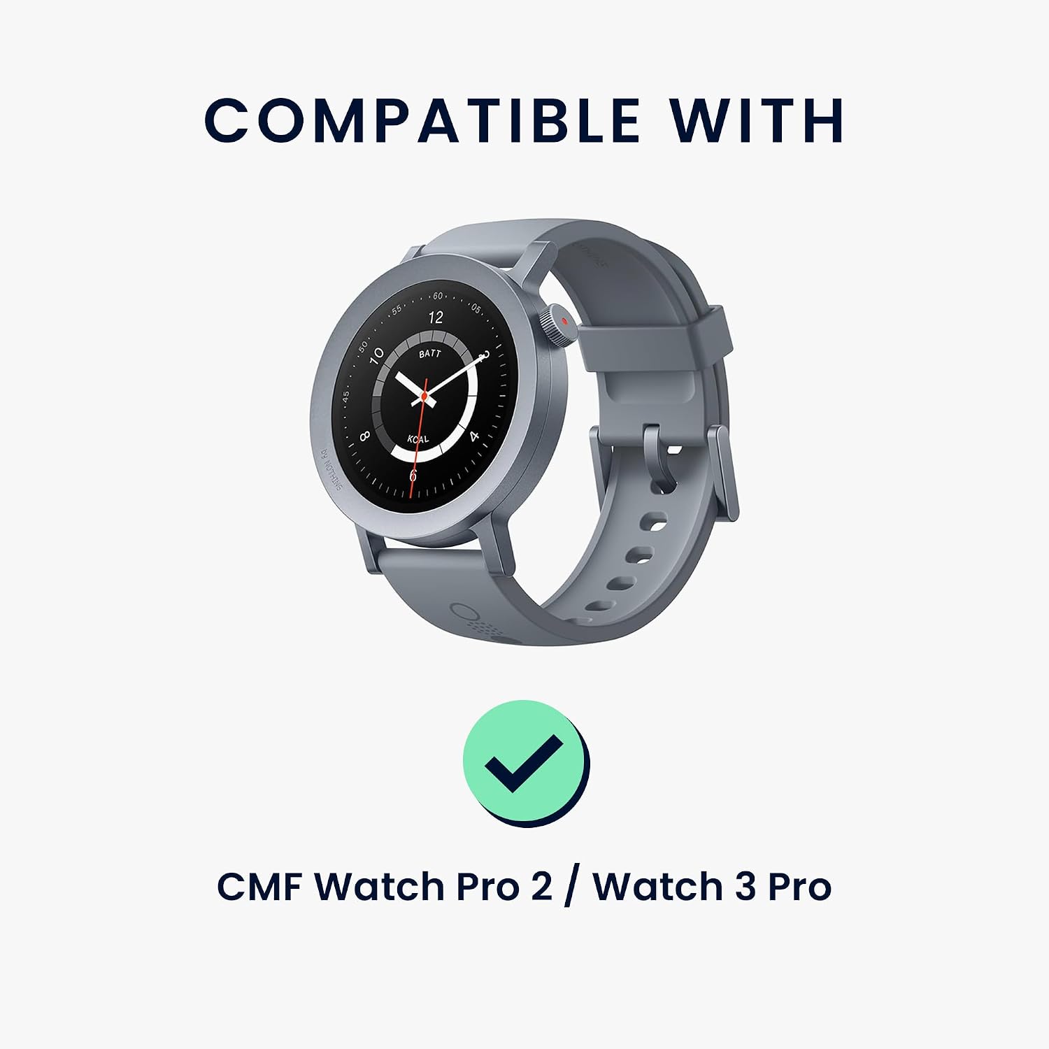 kwmobile USB Cable Charger Compatible with CMF Watch Pro 2 / Watch 3 Pro Cable - Charging Chord for Smart Watch - Black image 2