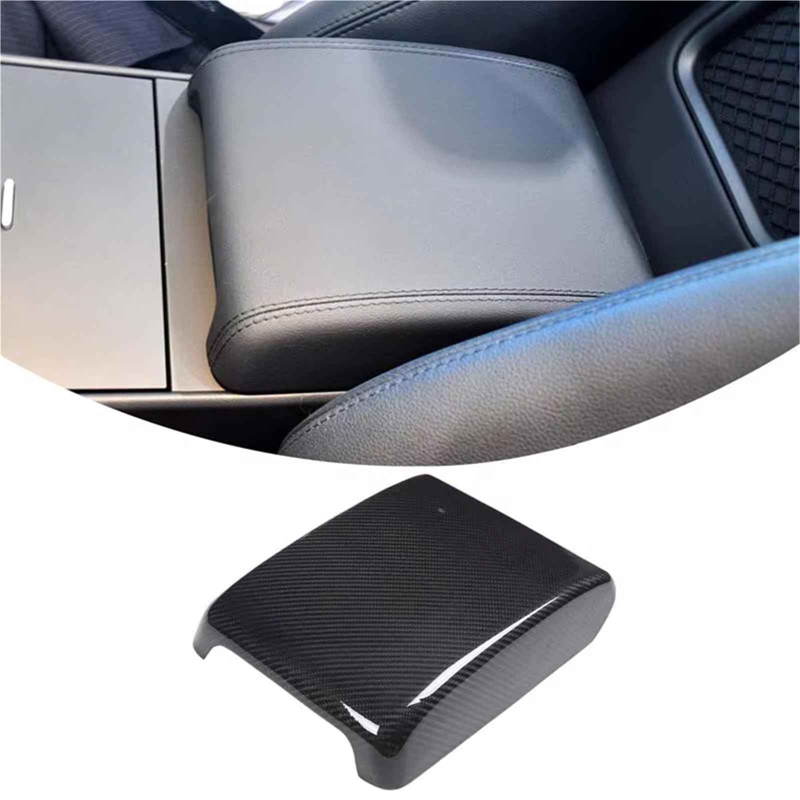 Pannello Copertura Console Centrale Per Jaguar Per F-Type 2013-2025 Vera Fibra Di Carbonio Car Center Console Bracciolo Box Copertura Protezione Trim Adesivo Center Consolle Cover