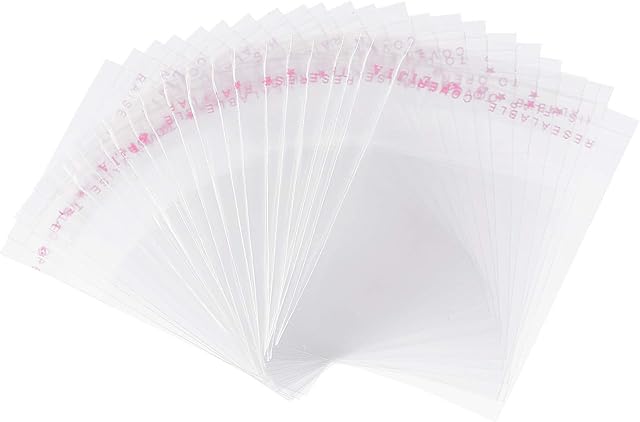 PandaHall 1400 Pcs 5x7cm Clear Resealable Cello/Cellophane Bags Self Adhesive Sealing, Good for Earrings, Beads, Small Jewellery Accessories and Prints Card
