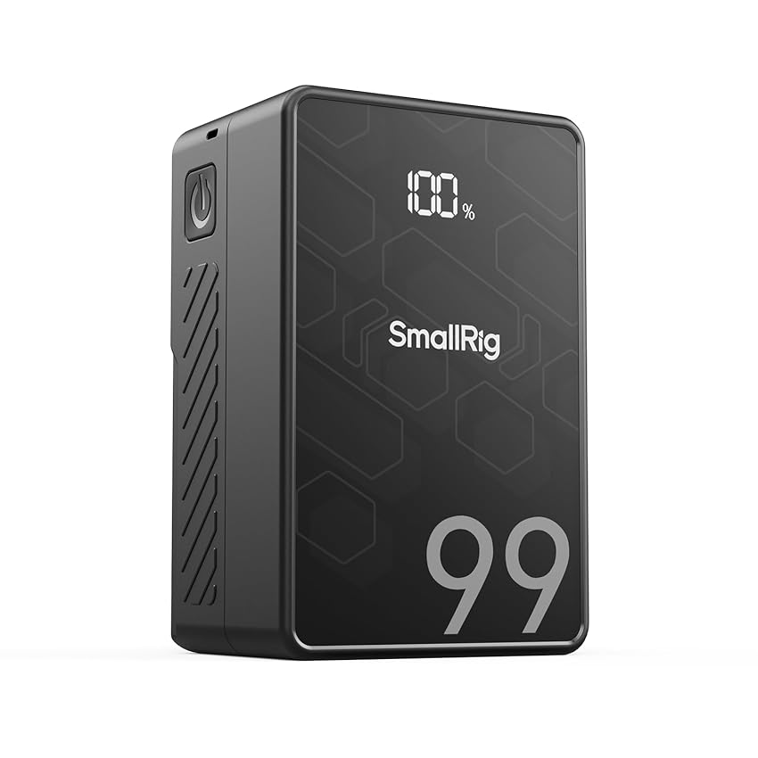 SMALLRIG VB99 SE Batteria con Attacco V, Batteria da 99 Wh / 6800 mAh con Ricarica Rapida USB-C PD 65 W, con D-TAP, USB-A, Doppia Porta DC, Schermo OLED, per Fotocamera, Videocamera, Monitor - 4823