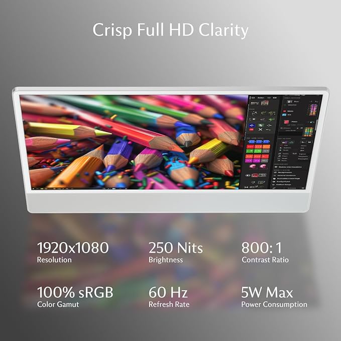 Monitor Extensor 12.5 Pulgadas FHD IPS miniatura 8
