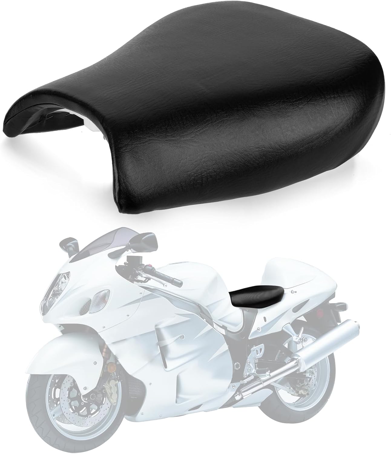 PSLER Front Cushion Seat for GSXR1300 - Motorcycle Rider Driver Rectangular Pad Seat Seat Cowl for Hayabusa GSXR1300 1997 1998 1999 2000 2001 2002 2003 2004 2005 2006 2007