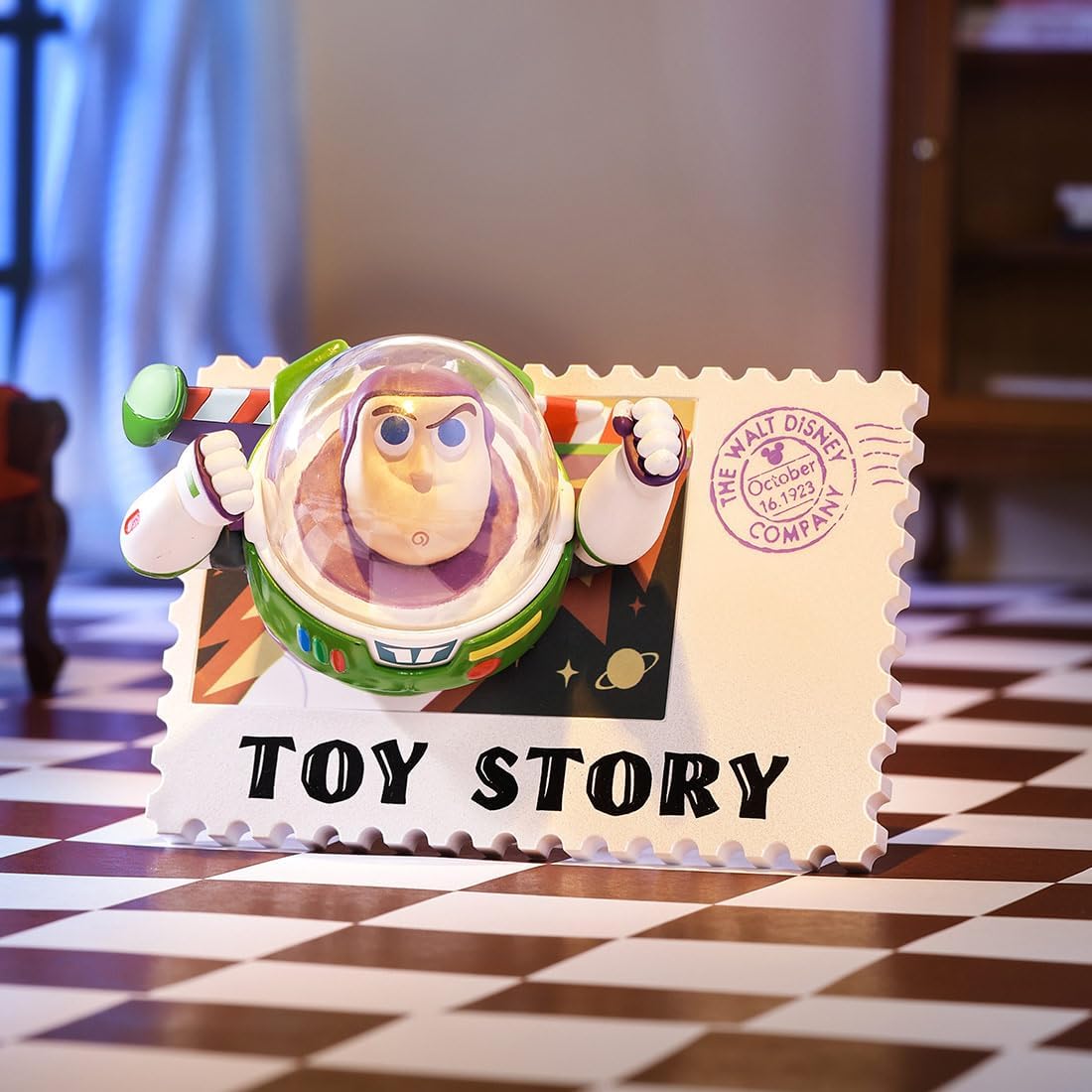 MINISO Disney Winnie The Pooh Retro Stamp Collection Blind Box Figure Random Design Stitch Mickey Surprise Boxes Mystery Collectible Toy for Home Decorations Birthday Gifts (Random One Figure)