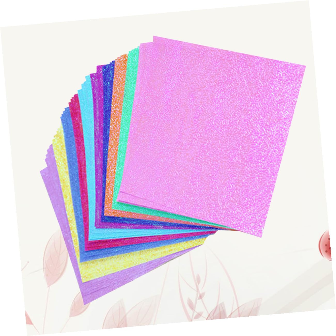 100 Stück Schimmerndes Faltpapier Buntes Bastelpapier DIY Origami papier Stabile Handgemachte Glitzer papiere für Scrapbooking Grußkarten Bastelprojekte Zufällige Zufällige Farbe