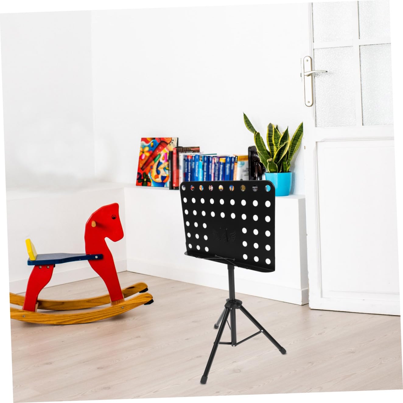 NOLITOY Atril para Partituras Portátil Negro de Acero Suave y Abs, Plegable y Ligero Visión Multiángulo para Tablets y Libros en Cocina o Presentaciones