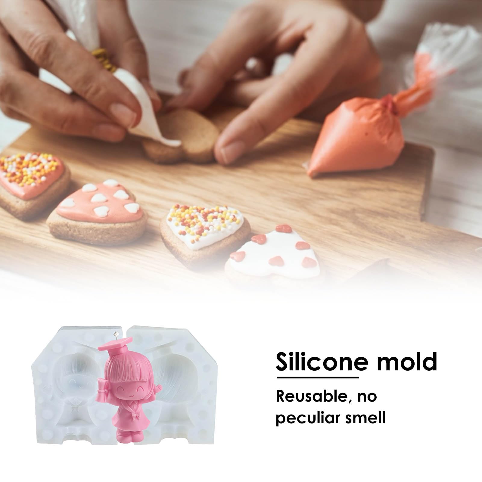SET DI 6 Stampi per Candele in Silicone a Bolle 3D, Fai Da Te, per