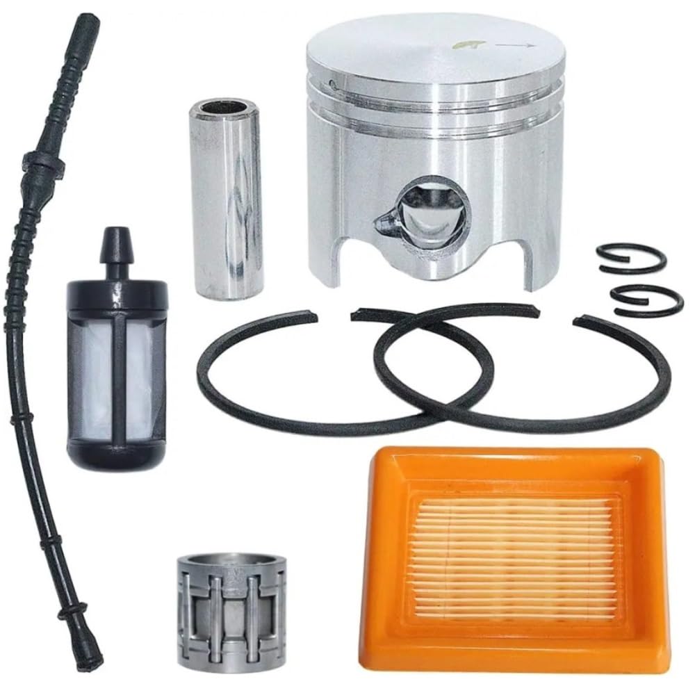 Kit de Manguera de Filtro de Combustible y Aire con Anillo de pistón de 38mm Apto for Recortadora FS120 FS200 FS250 41340302010 41341410300