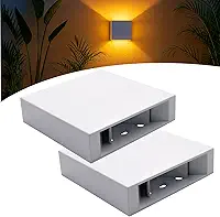 Kit 2 Arandela Parede Interna Externa 2 Friso C/Led Branco (Branco Quente)