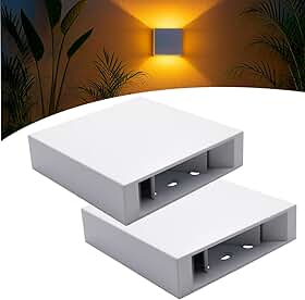 Kit 2 Arandela Parede Interna Externa 2 Friso C/Led Branco (Branco Quente)