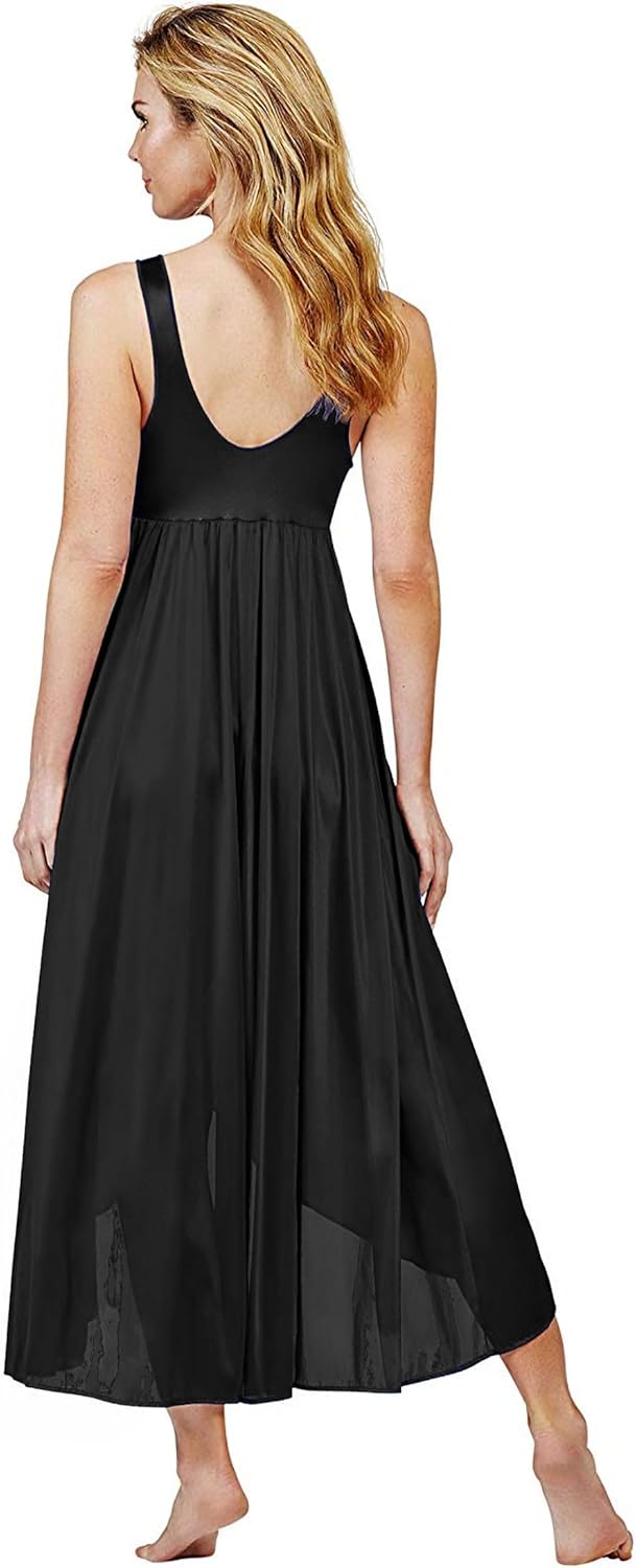 Shadowline Women's Nightgown Long Nylon Tulip Hem Gown Lace Top - Image 2