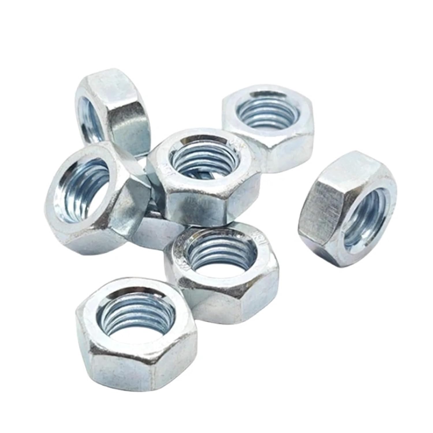 100pcs/lot Metric Thread DIN934 M2 M2.5 M3 M3.5 M4 M5 M6 Steel Hex Nuts(M2-100pcs)