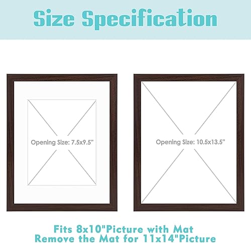 Vista 202 de Frametory, Portarretratos negro de 16 x 20 pulgadas, para fotos de 11 x 14 pulgadas con paspartú, molduras anchas (16 x 20 pulgadas, negro)