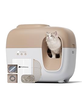 Amazon | PetSnowy「ミニメッシュあり」猫 トイレ 自動,光触媒