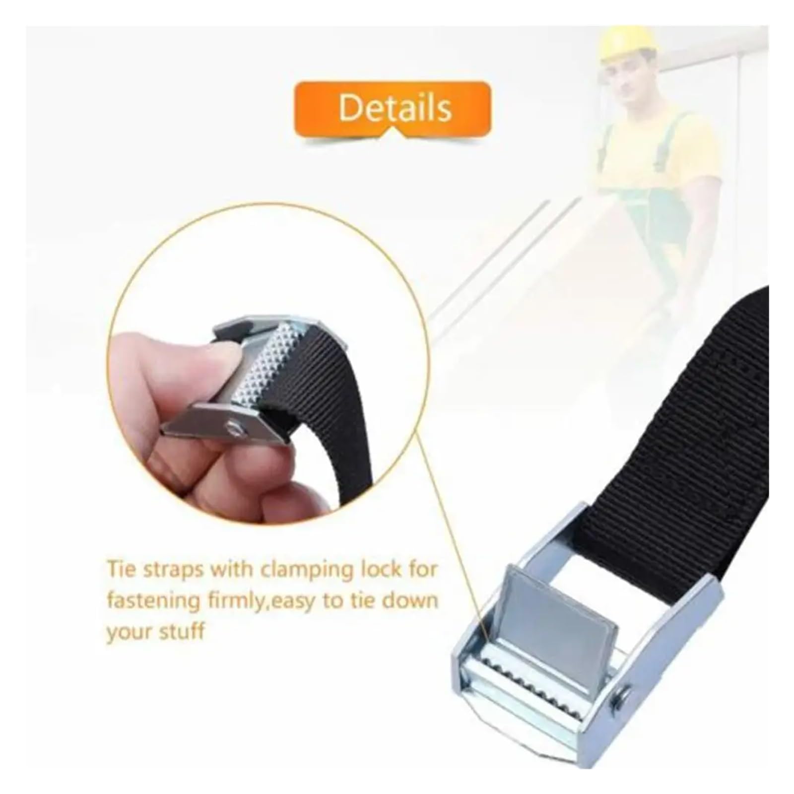 cinghia con fibbia, 1 cinghia di ancoraggio for bagagliaio auto 2 cm x 40, corda tensione for, a cricchetto resistente