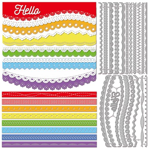 GLOBLELAND Stitch Borders Cutting Dies image